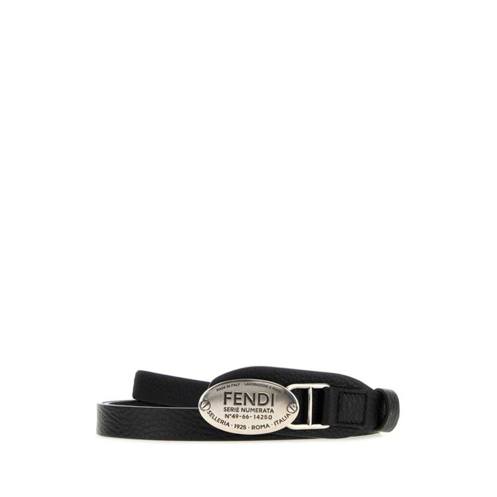 Fendi Women Black Leather Belt